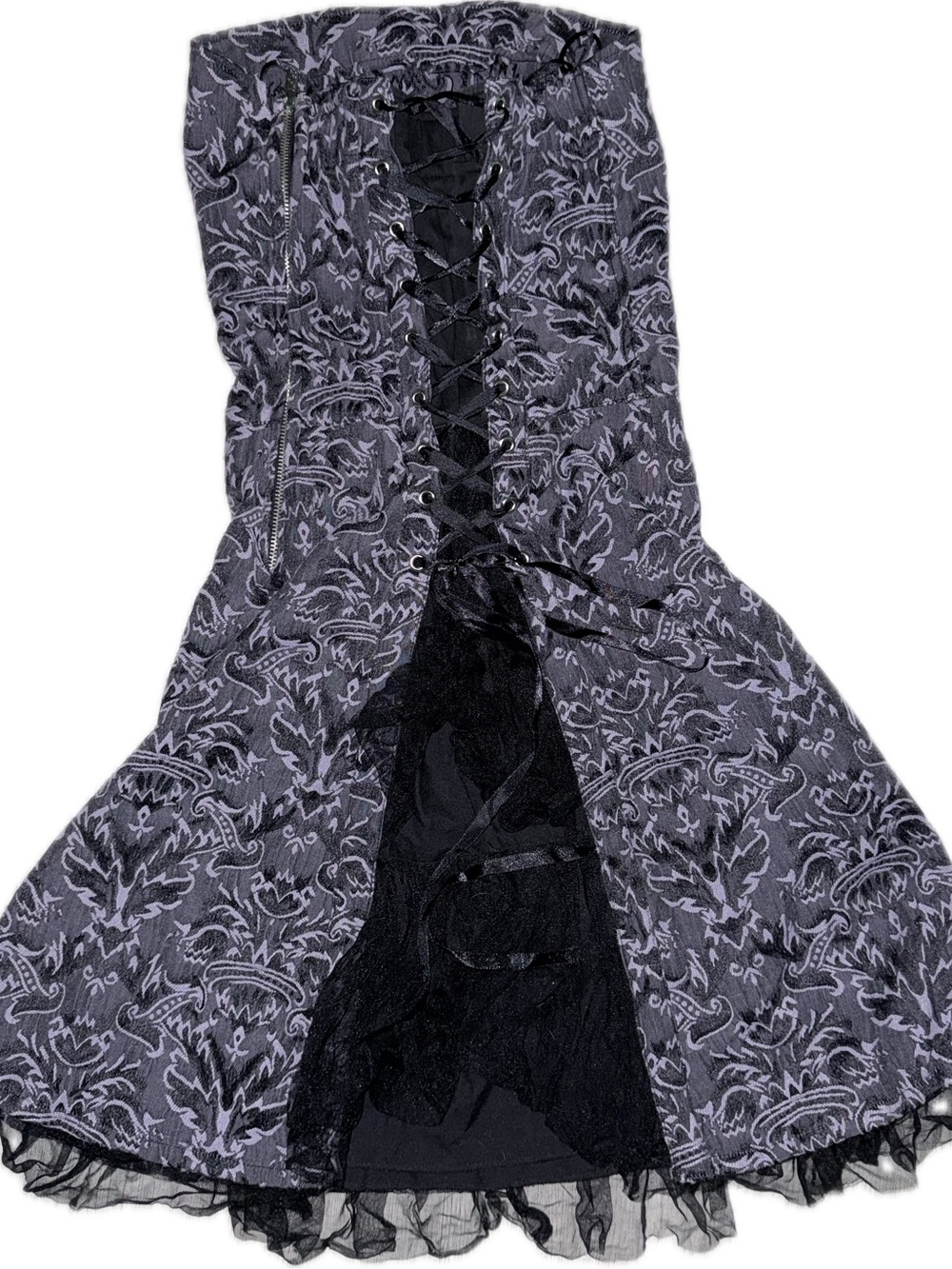Tripp NYC Black and Lilac Patterned Dress - Picture 2 of 5